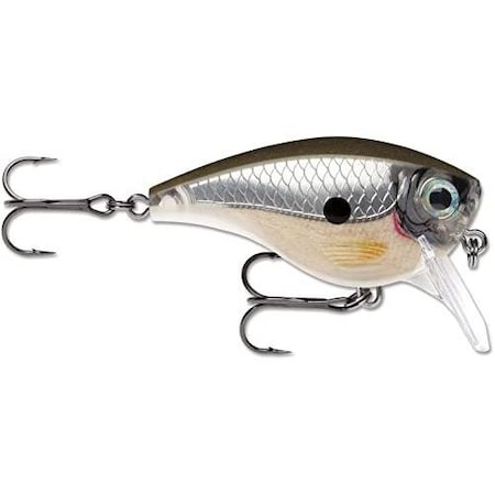 Rapala Bx Mid Brat 05 Balsa Core, 2 12, 716 Oz Running Depth 5', Vmc 4 Trebles, Pearl Gray Shiner BXMB05PGS